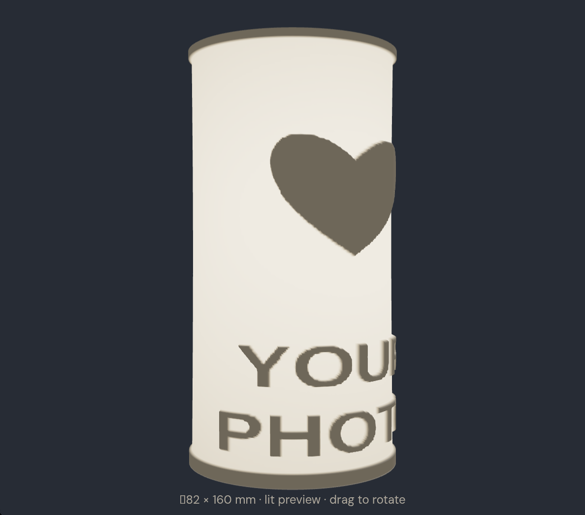 Custom Photo Lithophane Lamp
